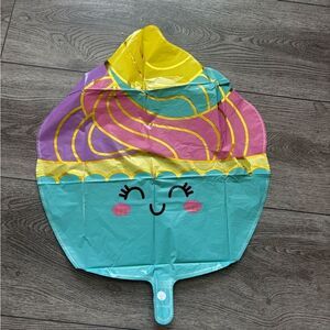 Colorful Cupcake Balloons with a number 3